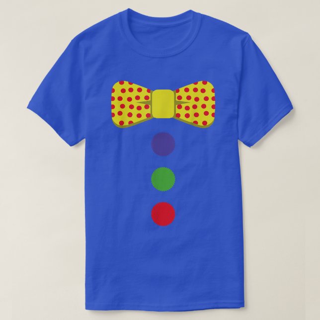 Clown Tie Costume Circus Rainbow Halloween Carniva T-Shirt (Design Front)
