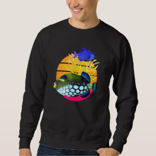 Clown Trigger Niger Trigger Fish Agressive Saltwat Sweatshirt