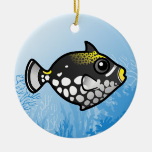 Clown Triggerfish Ceramic Tree Decoration