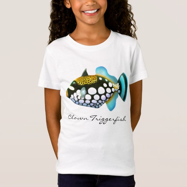 Clown Triggerfish Girls Babydoll Shirt (Front)