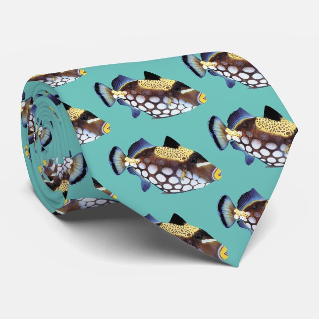 Clown triggerfish tie (Rolled)