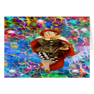 Clown Troubadour Birthday Card