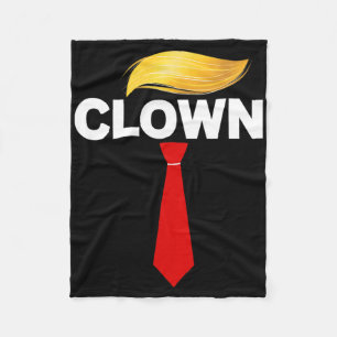 Clown Trump Funny Sarcastic Anti-trump Subtle Tee Fleece Blanket