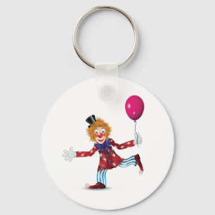 Clown With A Balloon Keychain
