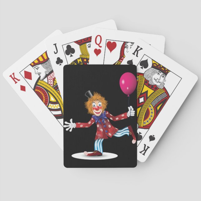 Clown With A Balloon Playing Cards (Back)