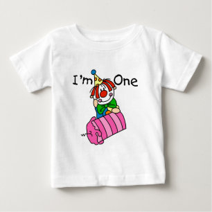 Clown with Candle 1st Birthday Tshirts and Gifts