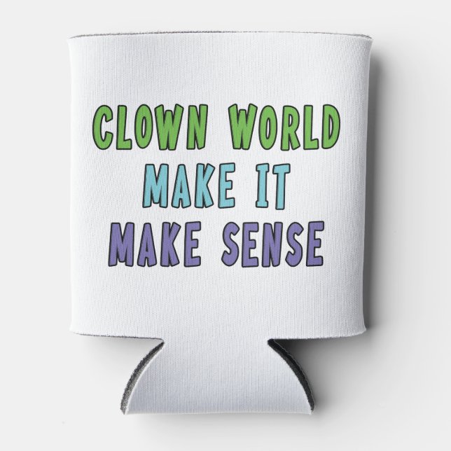Clown World Ceramic Tile Can Cooler (Front)