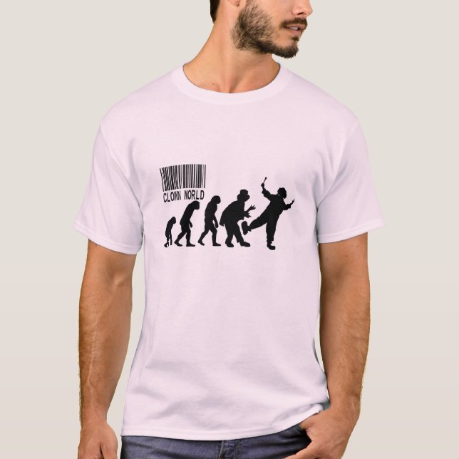Clown World Evolution Parody T-Shirt (Front)
