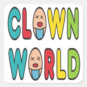 Clown World Square Sticker