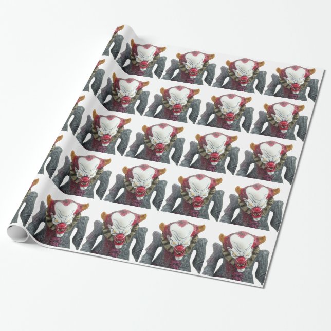 Clown Wrapping Paper (Unrolled)