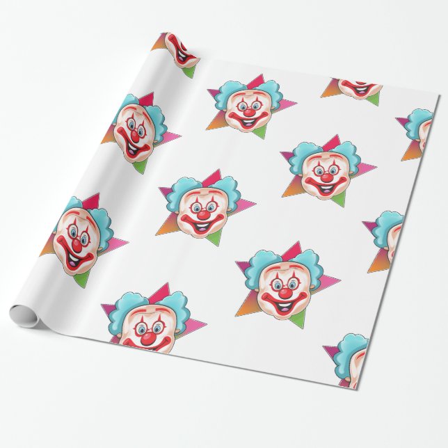 Clown Wrapping Paper (Unrolled)