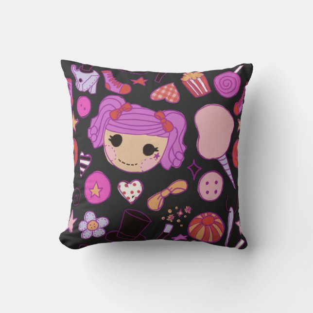 clowncore circus doll cushion (Front)
