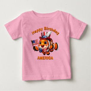 Clownfish (7f) Patriotic Kid T-Shirt