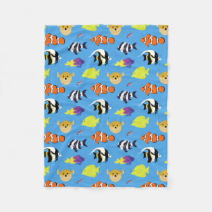 Clownfish and Friends Fleece Blanket