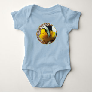 Clownfish - Close-Up! Round Photographic Design    Baby Bodysuit