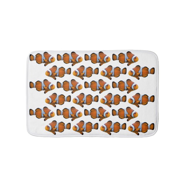 Clownfish Frenzy Bath Mat (Choose Your Colour) (Front)