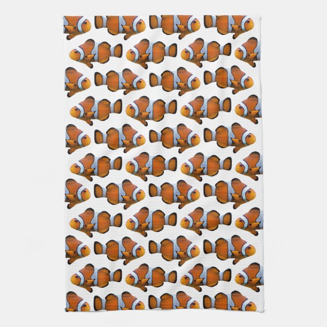 Clownfish Frenzy Kitchen Towel (Vertical)