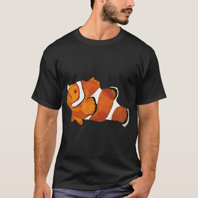 Clownfish Hand Painted Cute Fish T-Shirt (Front)