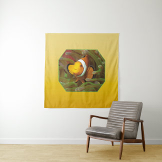 Clownfish in green anemone. Photographic Design | Tapestry