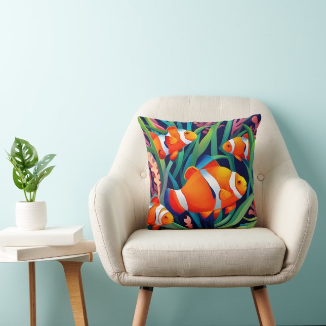 Clownfish In Seaweed Cushion (Chair)