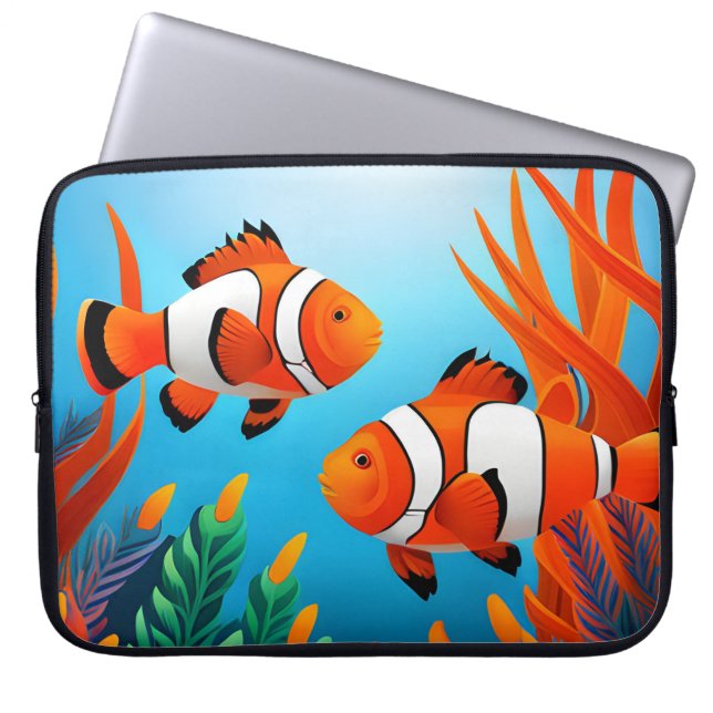 Clownfish In Seaweed Laptop Sleeve (Front)