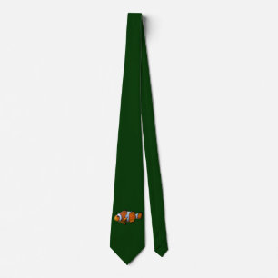 Clownfish Tie (Dark Green)