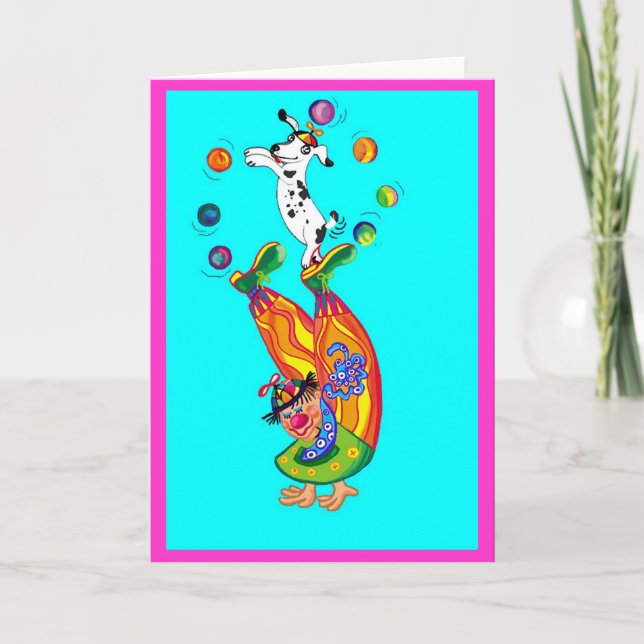 Clowning around (blank inside) card (Front)