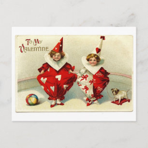 Clowning around in Love Postcard