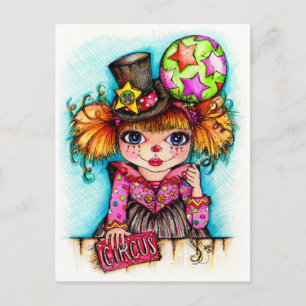 Clowning Around...Under the Big Top Circus Postcard