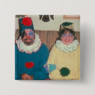 clowns 15 cm square badge