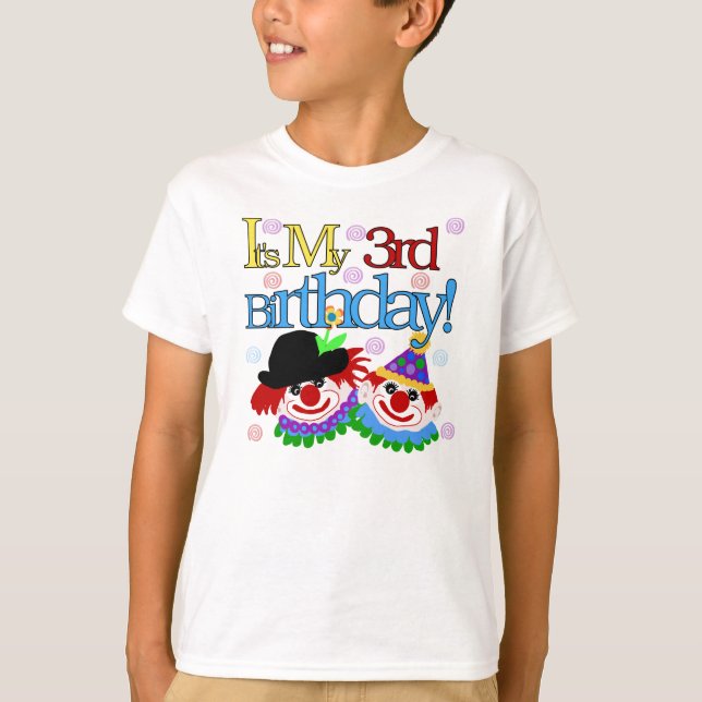 Clowns 3rd Birthday T-Shirt (Front)