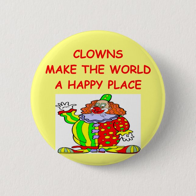 clowns 6 cm round badge (Front)