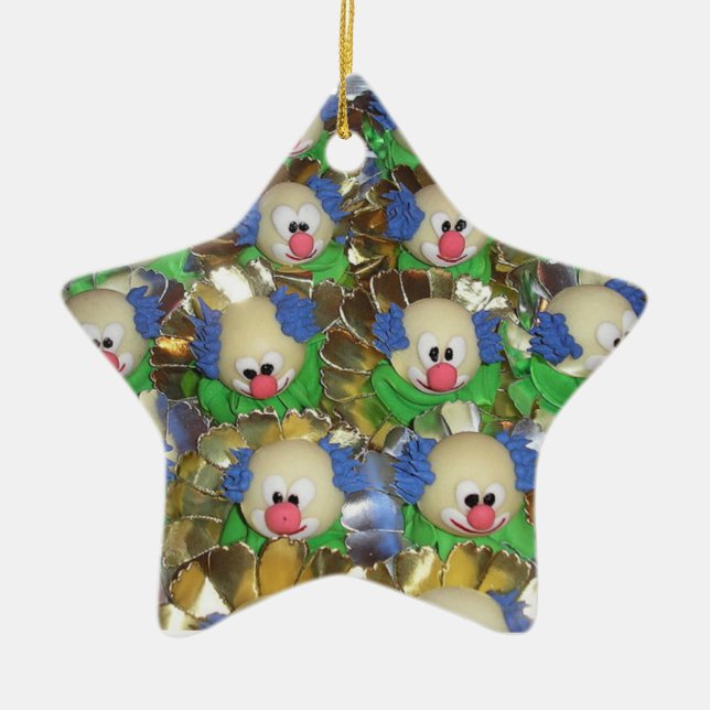 Clowns Ceramic Tree Decoration (Front)