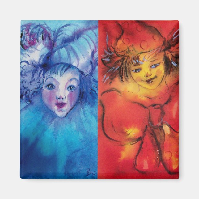 CLOWNS COLLECTION / Venetian Masquearde Ball Magnet (Front)