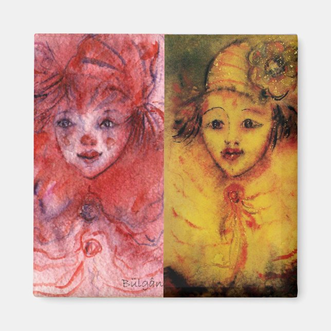 CLOWNS COLLECTION / Venetian Masquearde Ball Magnet (Front)