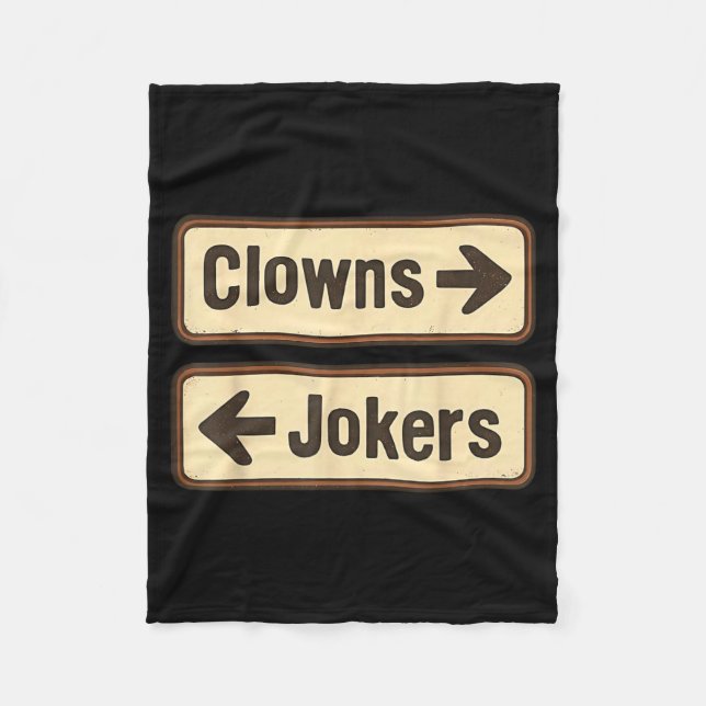 Clowns jokers  fleece blanket (Front)