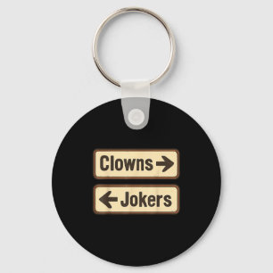 Clowns jokers key ring