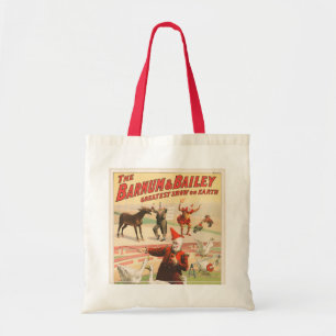 Clowns With Performing Geese, Roosters, & Donkey. Tote Bag