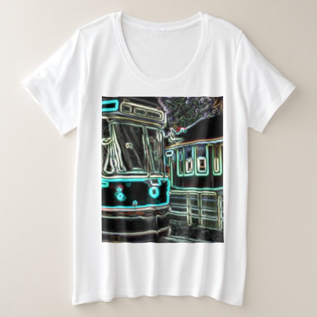 CLRV Neon at stn Womens Plus Size T-Shirt (Design Front)