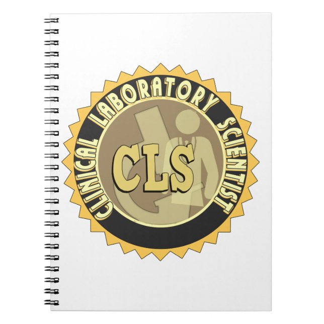 CLS BADGE - CLINICAL LABORATORY SCIENTIST SPIRAL NOTEBOOK (Front)