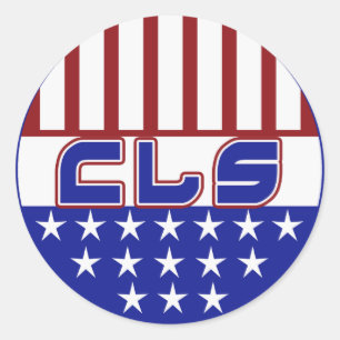 CLS PATRIOT USA FLAG - CLINICAL LAB SCIENTIST CLASSIC ROUND STICKER