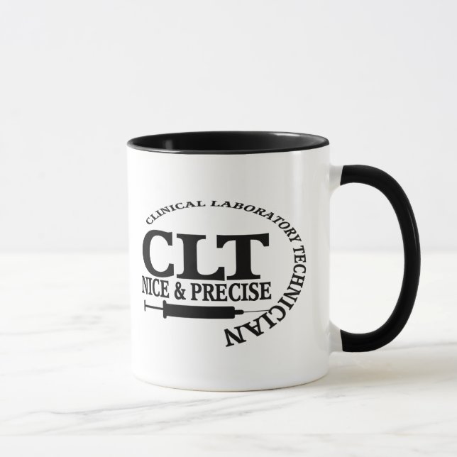 CLT SLOGAN NICE AND PRECISE CLINICAL LABORATORY MUG (Right)
