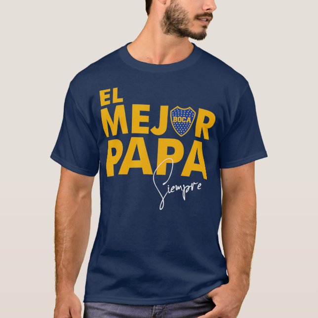 Club Atletico Boca Juniors El mejor Papa Tshirt (Front)