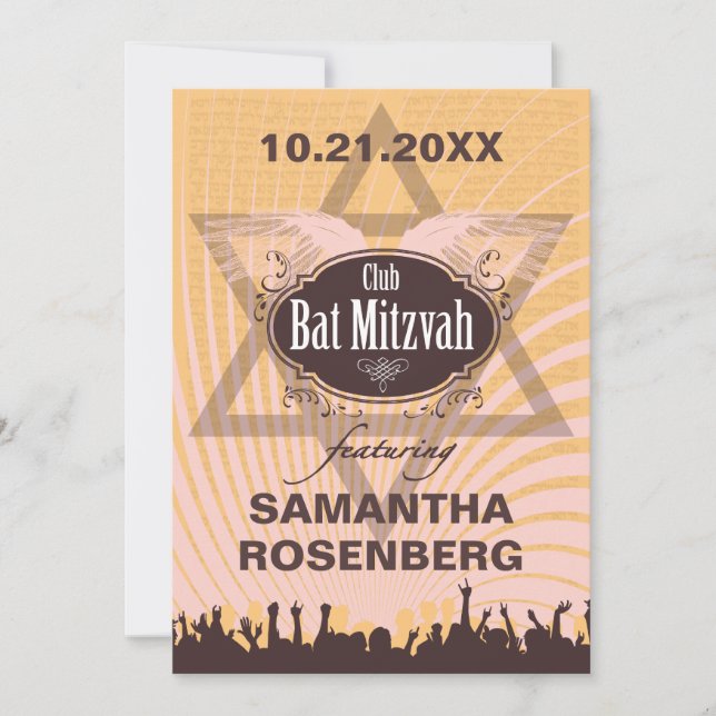 Club Bat Mitzvah Invitation (Front)