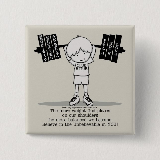 Club BITUB- More Balanced 15 Cm Square Badge (Front)