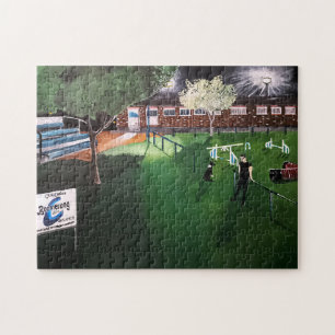 Club Canino Boomerang Painting by Alfred Fox Jigsaw Puzzle