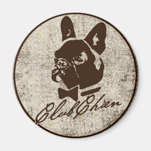 CLUB CHIEN Distressed Logo Magnet