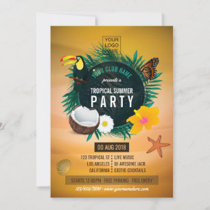 Club/Corporate Tropical Summer add photo and logo