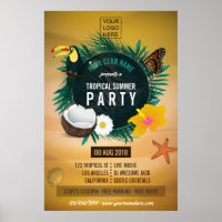 Club/Corporate Tropical Summer Party add logo