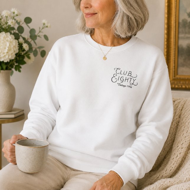 Club Eighty 80th Birthday Sweatshirt (Creator Uploaded)